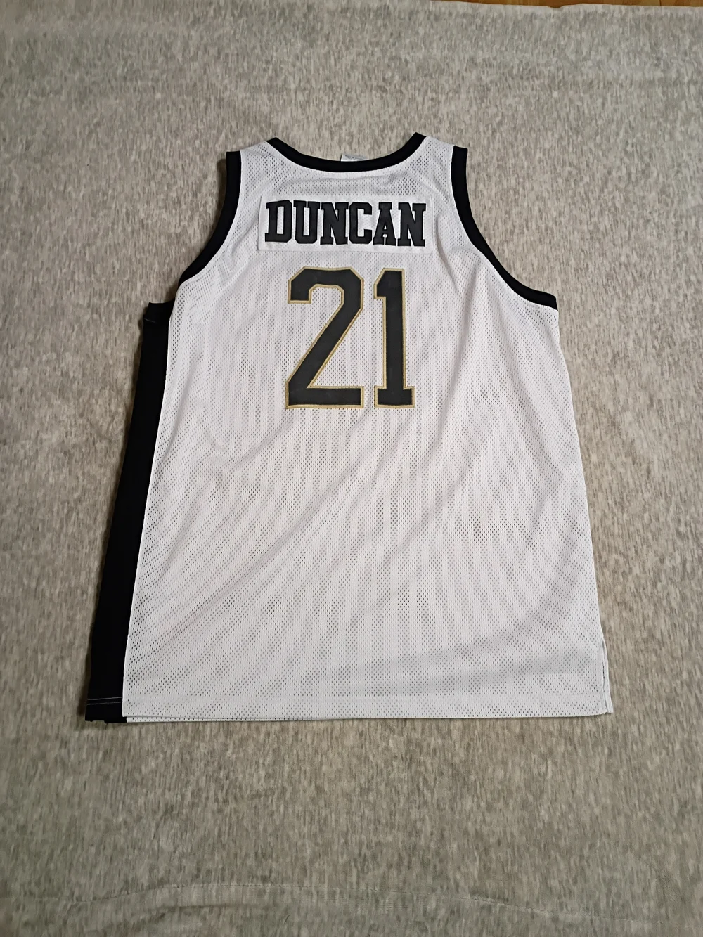 Tim Duncan Wake Forest Demon Deacons Adidas Jersey True School Sewn Men XL 52